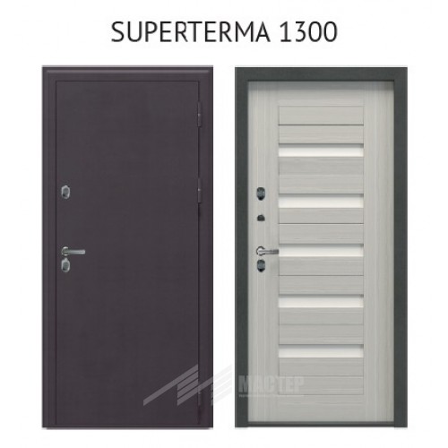 Входная дверь SUPERTERMA 1300 Букле Шоколад/Лиственница Белая
